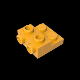 GDS-801 - Plate Special 2 x 2 x 0.667 with Two Studs On Side and Two Raised