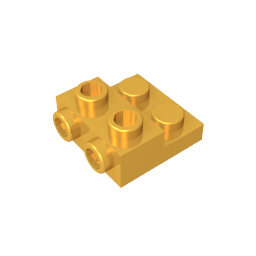 GDS-801 - Plate Special 2 x 2 x 0.667 with Two Studs On Side and Two Raised