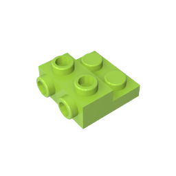 GDS-801 - Plate Special 2 x 2 x 0.667 with Two Studs On Side and Two Raised