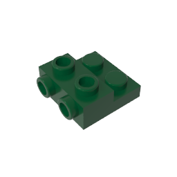 GDS-801 - Plate Special 2 x 2 x 0.667 with Two Studs On Side and Two Raised