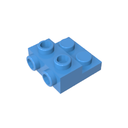 GDS-801 - Plate Special 2 x 2 x 0.667 with Two Studs On Side and Two Raised