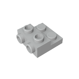 GDS-801 - Plate Special 2 x 2 x 0.667 with Two Studs On Side and Two Raised