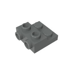GDS-801 - Plate Special 2 x 2 x 0.667 with Two Studs On Side and Two Raised