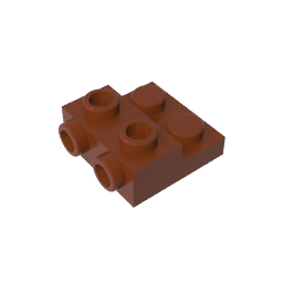 GDS-801 - Plate Special 2 x 2 x 0.667 with Two Studs On Side and Two Raised