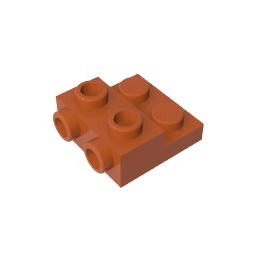 GDS-801 - Plate Special 2 x 2 x 0.667 with Two Studs On Side and Two Raised