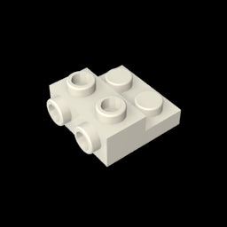 GDS-801 - Plate Special 2 x 2 x 0.667 with Two Studs On Side and Two Raised