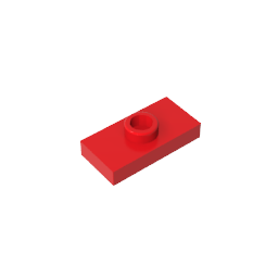 GDS-803 - Plate Special 1 x 2 with 1 Stud with Groove and Inside Stud Holder (Jumper)