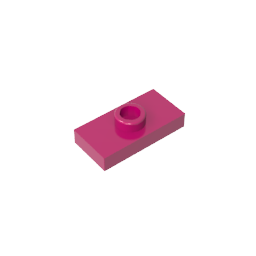 GDS-803 - Plate Special 1 x 2 with 1 Stud with Groove and Inside Stud Holder (Jumper)