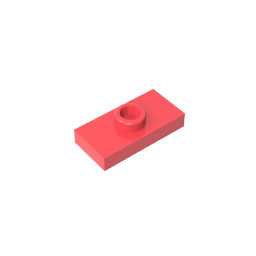GDS-803 - Plate Special 1 x 2 with 1 Stud with Groove and Inside Stud Holder (Jumper)
