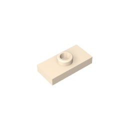 GDS-803 - Plate Special 1 x 2 with 1 Stud with Groove and Inside Stud Holder (Jumper)
