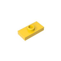 GDS-803 - Plate Special 1 x 2 with 1 Stud with Groove and Inside Stud Holder (Jumper)