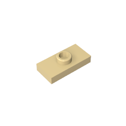 GDS-803 - Plate Special 1 x 2 with 1 Stud with Groove and Inside Stud Holder (Jumper)