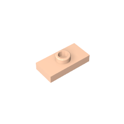 GDS-803 - Plate Special 1 x 2 with 1 Stud with Groove and Inside Stud Holder (Jumper)