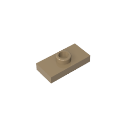 GDS-803 - Plate Special 1 x 2 with 1 Stud with Groove and Inside Stud Holder (Jumper)