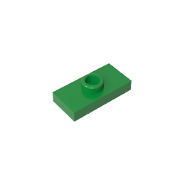 GDS-803 - Plate Special 1 x 2 with 1 Stud with Groove and Inside Stud Holder (Jumper)