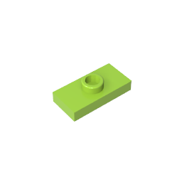 GDS-803 - Plate Special 1 x 2 with 1 Stud with Groove and Inside Stud Holder (Jumper)