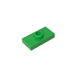 GDS-803 - Plate Special 1 x 2 with 1 Stud with Groove and Inside Stud Holder (Jumper)