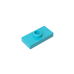 GDS-803 - Plate Special 1 x 2 with 1 Stud with Groove and Inside Stud Holder (Jumper)