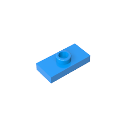 GDS-803 - Plate Special 1 x 2 with 1 Stud with Groove and Inside Stud Holder (Jumper)