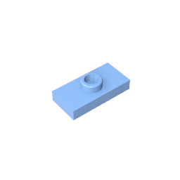 GDS-803 - Plate Special 1 x 2 with 1 Stud with Groove and Inside Stud Holder (Jumper)