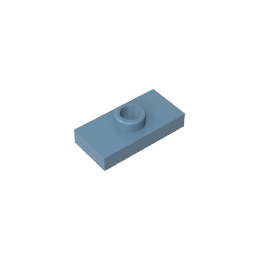 GDS-803 - Plate Special 1 x 2 with 1 Stud with Groove and Inside Stud Holder (Jumper)