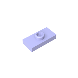 GDS-803 - Plate Special 1 x 2 with 1 Stud with Groove and Inside Stud Holder (Jumper)
