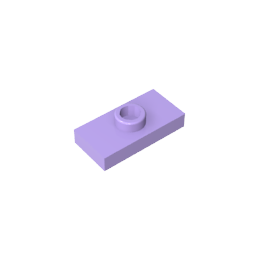 GDS-803 - Plate Special 1 x 2 with 1 Stud with Groove and Inside Stud Holder (Jumper)