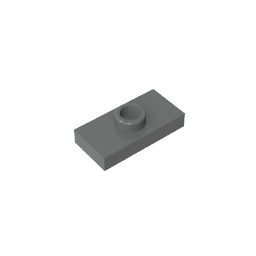 GDS-803 - Plate Special 1 x 2 with 1 Stud with Groove and Inside Stud Holder (Jumper)