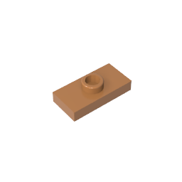 GDS-803 - Plate Special 1 x 2 with 1 Stud with Groove and Inside Stud Holder (Jumper)