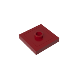 GDS-805 - Plate Special 2 x 2 with Groove and Center Stud (Jumper)