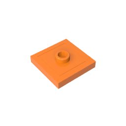 GDS-805 - Plate Special 2 x 2 with Groove and Center Stud (Jumper)