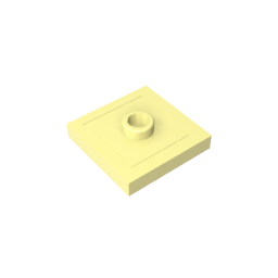 GDS-805 - Plate Special 2 x 2 with Groove and Center Stud (Jumper)