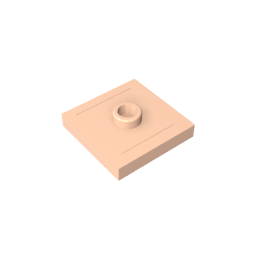 GDS-805 - Plate Special 2 x 2 with Groove and Center Stud (Jumper)