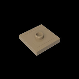 GDS-805 - Plate Special 2 x 2 with Groove and Center Stud (Jumper)