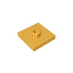 GDS-805 - Plate Special 2 x 2 with Groove and Center Stud (Jumper)