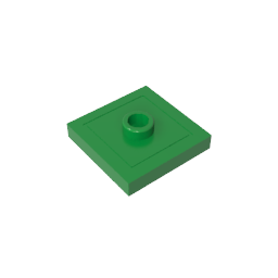 GDS-805 - Plate Special 2 x 2 with Groove and Center Stud (Jumper)