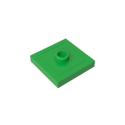GDS-805 - Plate Special 2 x 2 with Groove and Center Stud (Jumper)