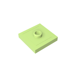 GDS-805 - Plate Special 2 x 2 with Groove and Center Stud (Jumper)