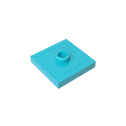GDS-805 - Plate Special 2 x 2 with Groove and Center Stud (Jumper)