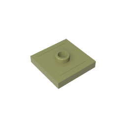 GDS-805 - Plate Special 2 x 2 with Groove and Center Stud (Jumper)