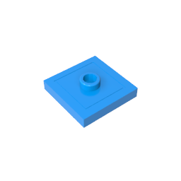 GDS-805 - Plate Special 2 x 2 with Groove and Center Stud (Jumper)