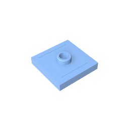 GDS-805 - Plate Special 2 x 2 with Groove and Center Stud (Jumper)