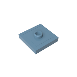 GDS-805 - Plate Special 2 x 2 with Groove and Center Stud (Jumper)