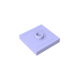 GDS-805 - Plate Special 2 x 2 with Groove and Center Stud (Jumper)
