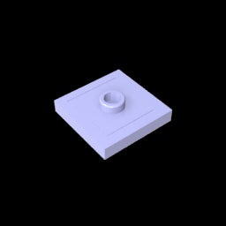 GDS-805 - Plate Special 2 x 2 with Groove and Center Stud (Jumper)