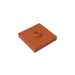 GDS-805 - Plate Special 2 x 2 with Groove and Center Stud (Jumper)