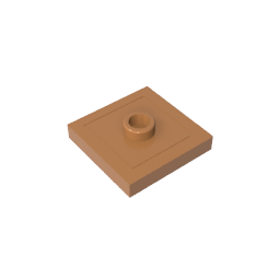 GDS-805 - Plate Special 2 x 2 with Groove and Center Stud (Jumper)