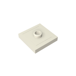GDS-805 - Plate Special 2 x 2 with Groove and Center Stud (Jumper)