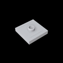 GDS-805 - Plate Special 2 x 2 with Groove and Center Stud (Jumper)