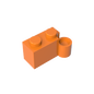 GDS-809 - Hinge Brick 1 x 4 [Lower]